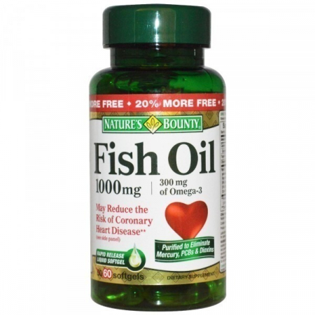 Омега Nature's Bounty - Fish Oil 1000 мг (60 капсул)