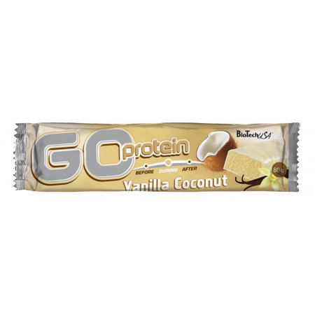 Батончик протеиновый BioTech - Go Protein bar (80 грамм) ваниль-кокос
