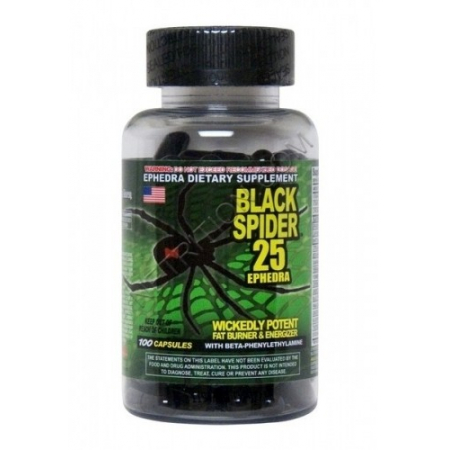 Жироспалювач Cloma Pharma - Black Spider 25 Ephedra (100 капсул)