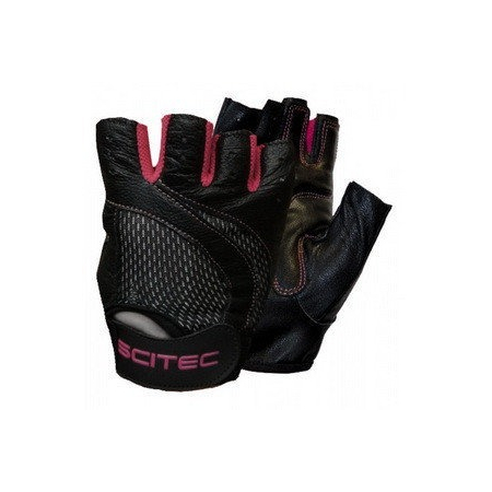 Pink Style Scitec Nutrition leather gloves