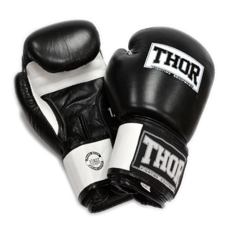 Рукавички боксерські Thor - Sparring 558 (PU) BLK/WH (14 oz)