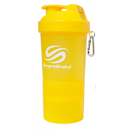 Shaker SmartShake Neon 400 ml + 2 containers yellow/yellow