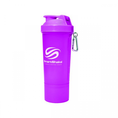 Шейкер SmartShake Slim Neon 400 ml purple/лиловый