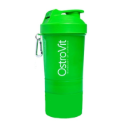 Шейкер Ostrovit Neon 400 мл + 2 контейнера зеленый/green