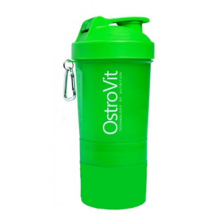 Shaker Ostrovit Neon 400 ml + 2 containers green/green