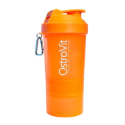 Шейкер Ostrovit Neon 400 мл + 2 контейнера оранжевый/orange