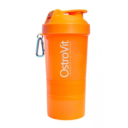 Шейкер Ostrovit Neon 400 мл + 2 контейнера оранжевый/orange