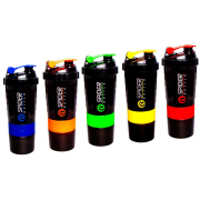 Shaker Mini2GO Spider Bottle 600 ml + 2 containers (different colors)