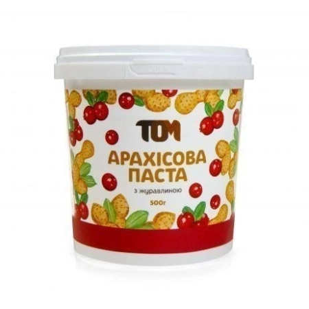 Peanut butter TOM - With cranberries (500 gr)