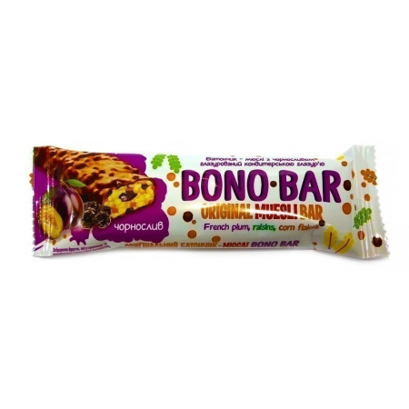 Cereal bar Bono Bar - Original Muesli Bar (40 grams) french plum/prune