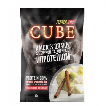 Porridge Power Pro - Cube (50 gr) cereals with apple and cinnamon