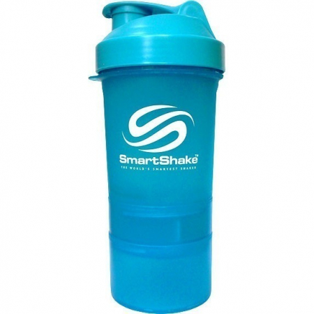 Shaker SmartShake Neon 400 ml + 2 containers blue