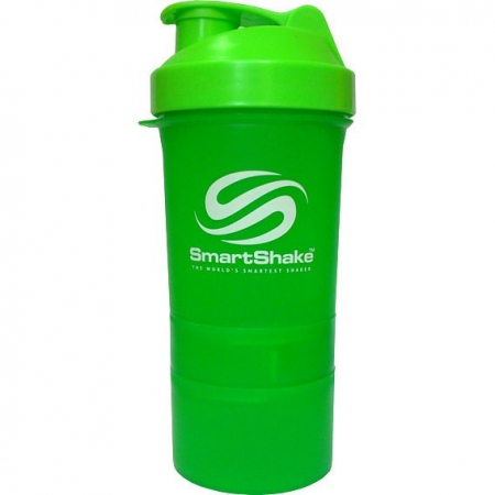 Шейкер SmartShake Neon 400 мл + 2 контейнери зелений/green