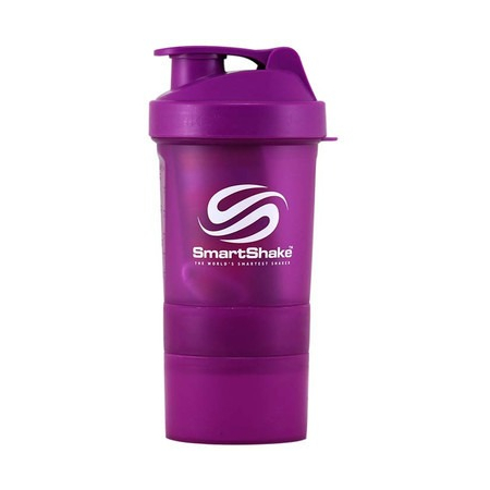 Shaker SmartShake Neon 400 ml + 2 containers lilac/purple