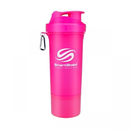 Шейкер SmartShake Slim Neon 400 ml pink/розовый