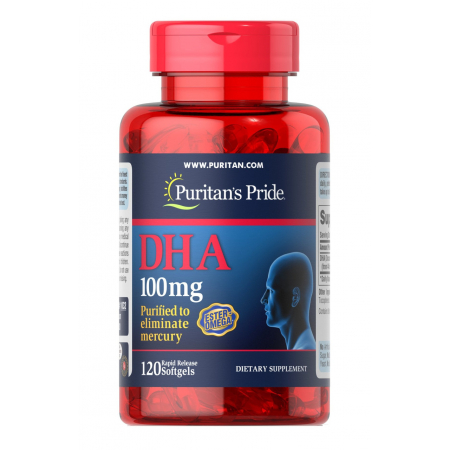 Докозагексаеновая кислота Puritan`s Pride - DHA 100 мг (120 капсул)