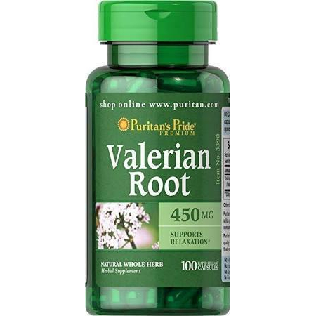 Корень валерианы Puritan's Pride - Valerian Root 450 мг (100 капсул)