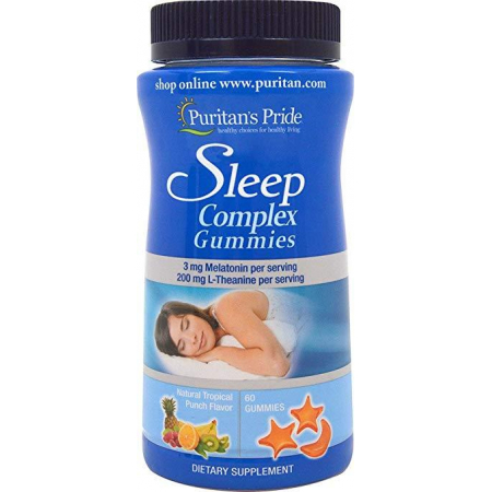 Комплекс для сна Puritan's Pride - Sleep Complex with Melatonin and L-Theanine (60 мармеладок)
