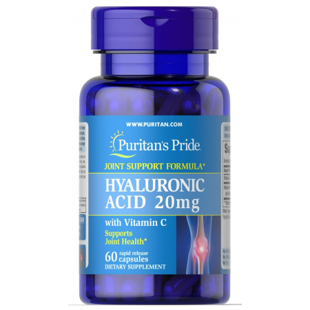 Для кожи Puritan's Pride - Hyaluronic Acid 20 мг (60 капсул)