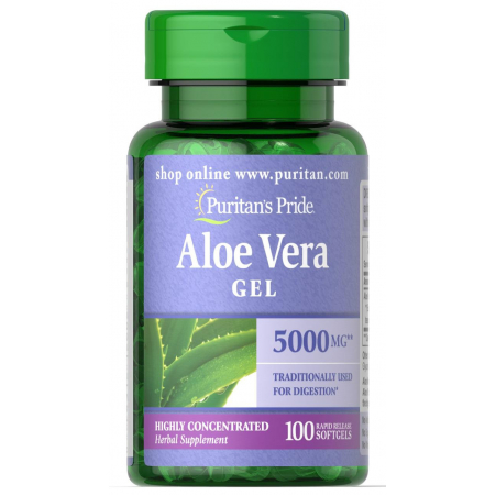Aloe Vera Puritan's Pride - Aloe Vera 5000 mg (100 capsules)