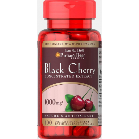 Puritan's Pride Antioxidant - Black Cherry 1000 mg (100 capsules)