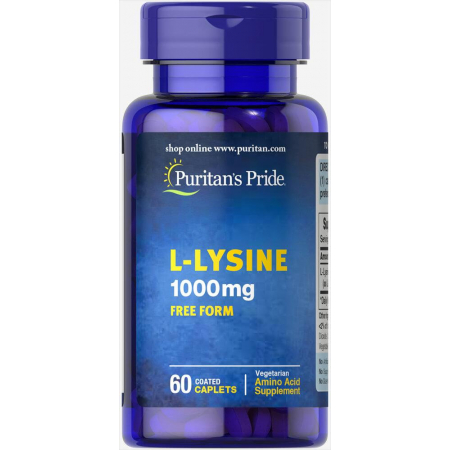 Лізин Puritan's Pride - L-Lysine 1000 мг (60 пігулок)