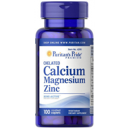 Мінеральний комплекс Puritan's Pride - Calcium Magnesium Zinc (100 таблеток)