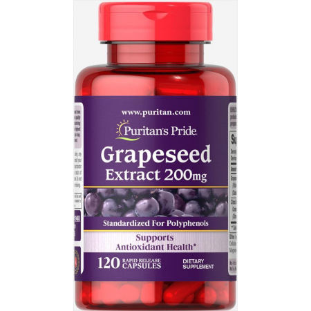 Антиоксидант Puritan's Pride - Grapeseed Extract 200 мг (120 капсул)