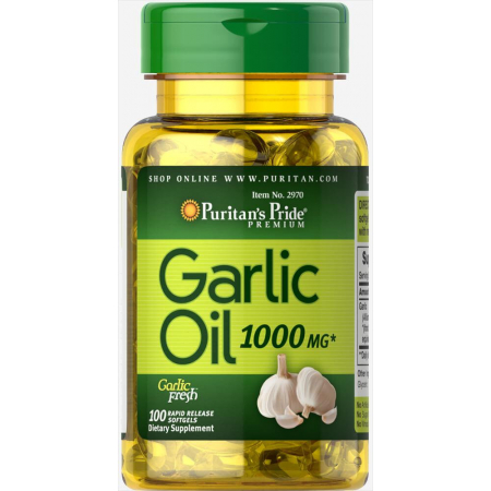Антиоксидант Puritan's Pride - Garlic Oil 1000 мг (100 капсул)