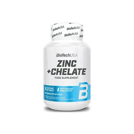 Цинк BioTech - Zinc + Chelate (60 таблеток)