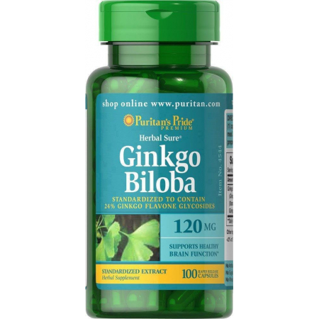 Гінкго білоба Puritan's Pride - Ginkgo Biloba 120 мг (100 капсул)