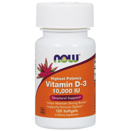 Vitamins Now Foods - Vitamin D-3 10000 IU (120 capsules)