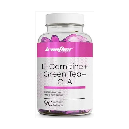 Карнітин IronFlex - L-Carnitine + Green Tea + CLA (90 капсул)