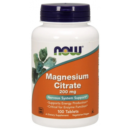 Цитрат магния Now Foods - Magnesium Citrate 200 мг (100 таблеток)