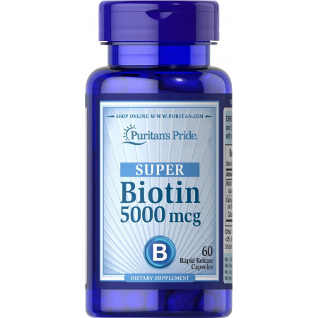 Вітаміни Puritan's Pride - Biotin 5000 мкг (60 капсул)
