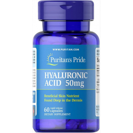 Гиалуроновая кислота Puritan's Pride - Hyaluronic Acid 50 мг (60 капсул)