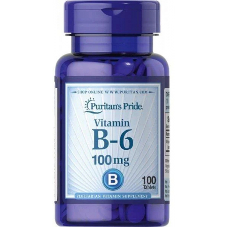 Вітаміни Puritan's Pride - B-6 100 мг (100 таблеток)