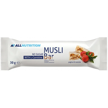Злаковий батончик AllNutrition - Muesli Bar L-Carnitine (30 грам) йогурт-ацеролу