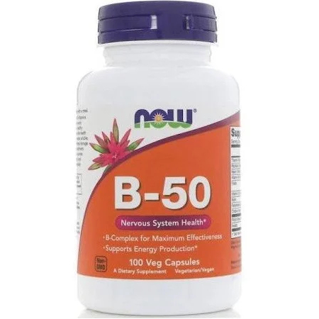 Витамины Now Foods - B-50 (B-Complex) (100 капсул)