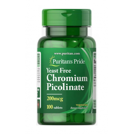 Блокатор жирів Puritan's Pride – Chromium Picolinate 200 мкг (100 таблеток)
