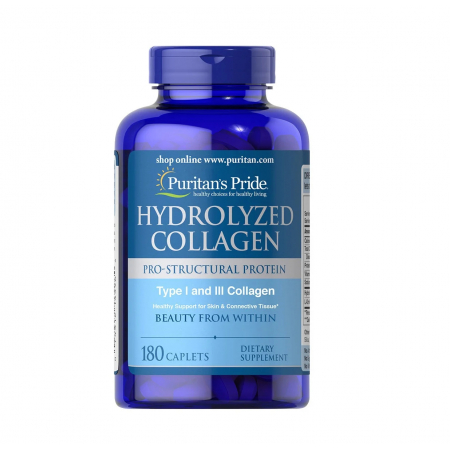 Collagen hydrolyzate Puritan`s Pride - Hydrolyzed Collagen (180 tablets)