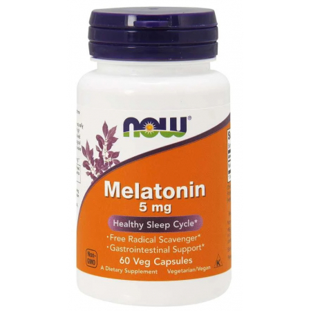 Мелатонін Now Foods - Melatonin 5 мг (60 капсул) (сон та режим)