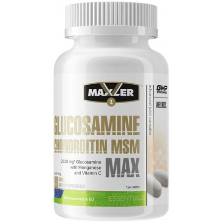 Для суглобів та зв'язок Maxler - Glucosamine Chondroitin MSM MAX (90 таблеток)