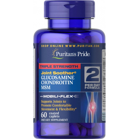 Хондропротектор Puritan's Pride - Glucosamine Chondroitin MSM Triple Strength (60 таблеток)