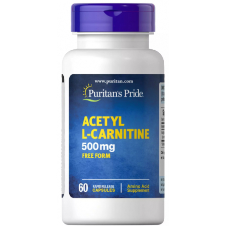 Ацетил L-карнитин Puritan's Pride - Acetyl L-Carnitine 500 мг (60 капсул)