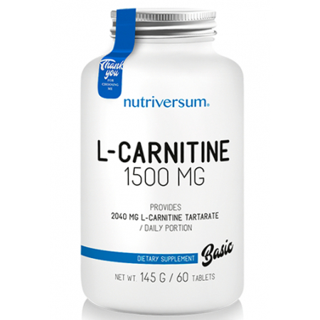 Карнітин Nutriversum - L-Carnitine 1500 мг (60 пігулок)