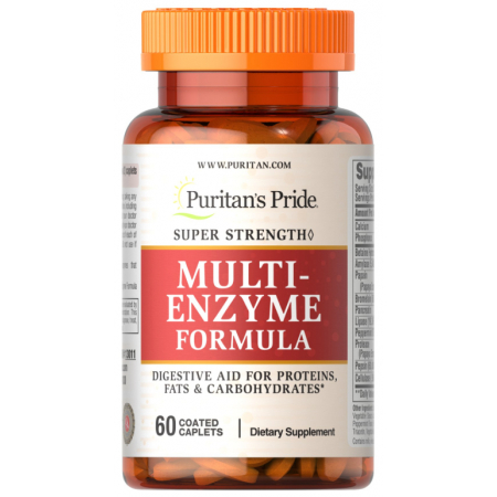 Комплекс ензимів Puritan's Pride - Super Strenght Multi-Enzyme Formula (60 капсул)
