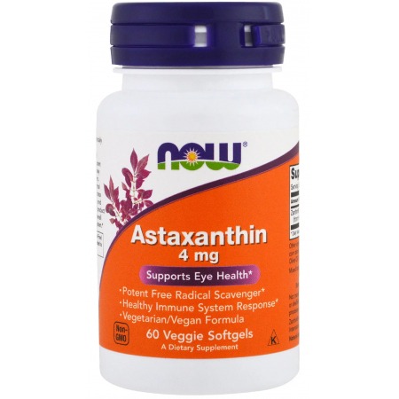 Антиоксидант Now Foods - Astaxanthin 4 мг (60 капсул)
