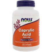 Каприловая кислота Now Foods - Caprylic Acid 600 мг (100 капсул)