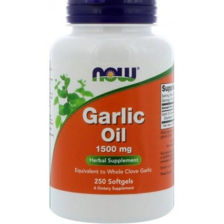 Антиоксидант Now Foods - Garlic Oil 1500 мг (250 капсул)